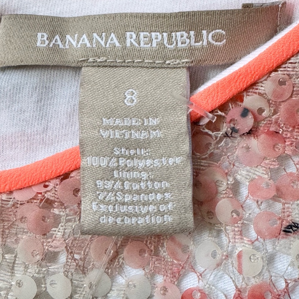 Banana Republic floral women’s sequin plum top - Picture 3 of 6